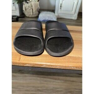 Oofos Ooahh Recovery Comfort Slide Sandals | Black — Size 6